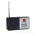 Multi-function Digital, Portable Fm Radio Card Rechargeable Mini Speakers With Flashlight